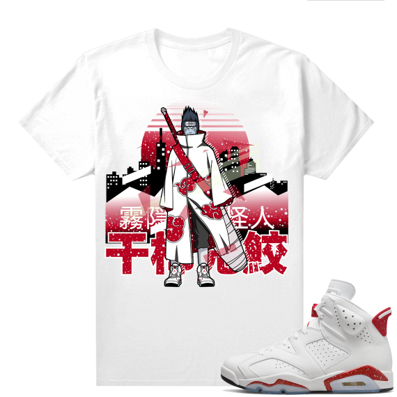 Red Oreo 6s Shirts - White Kisame