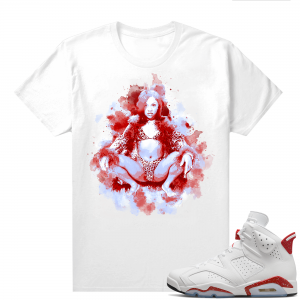 Red Oreo 6s Shirts - White Lil Kim Watercolor