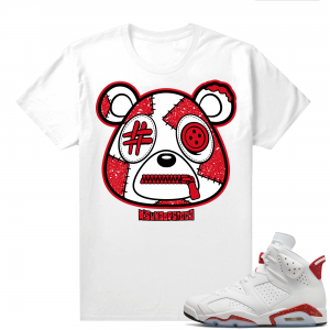 Red Oreo 6s Shirts - White Misunderstood Bear