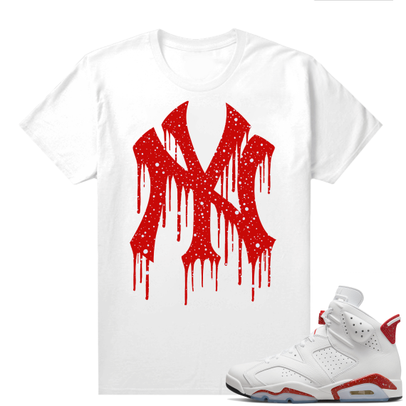 Red Oreo 6s Shirts - White NY Drip