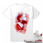 Red Oreo 6s Shirts - White Nipsey Watercolor