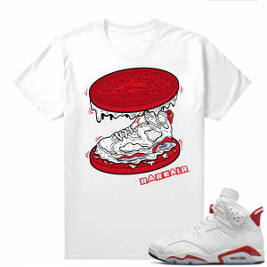 Red Oreo 6s Shirts - White Rare Air Oreo