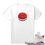 Red Oreo 6s Shirts - White Red Oreo