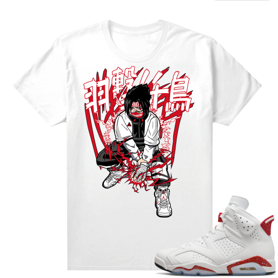 Red Oreo 6s Shirts - White Sasuke Hype