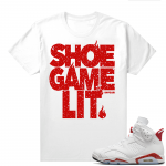 Red Oreo 6s Shirts - White Shoe Game Lit