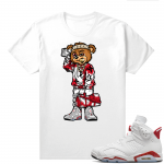 Red Oreo 6s Shirts - White Soulja Bear