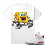 Red Oreo 6s Shirts - White Spongebob Money Grab