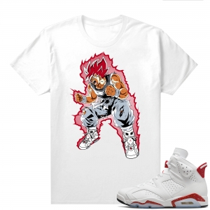 Red Oreo 6s Shirts - White Super Saiyan