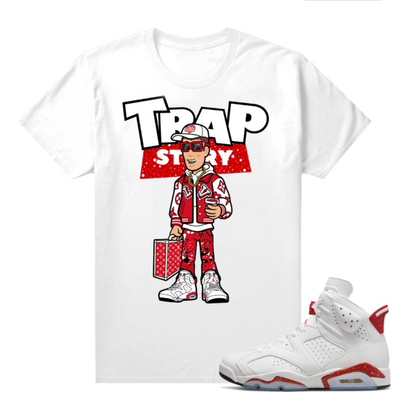 Red Oreo 6s Shirts - White Trap Story