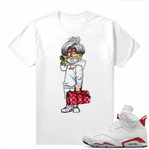 Red Oreo 6s Shirts - White Trunks