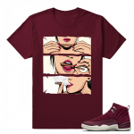 Retro 12 t shirt Bordeaux 12s 'Blunts' T shirt Maroon