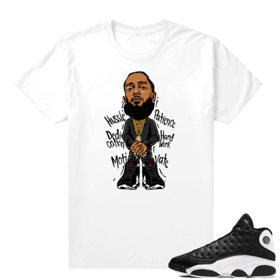 Reverse He Got Game Jordan 13 shirt White - Nipsey Hussle