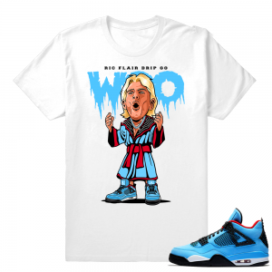 Ric Flair Drip Jordan 4 shirt  White tee