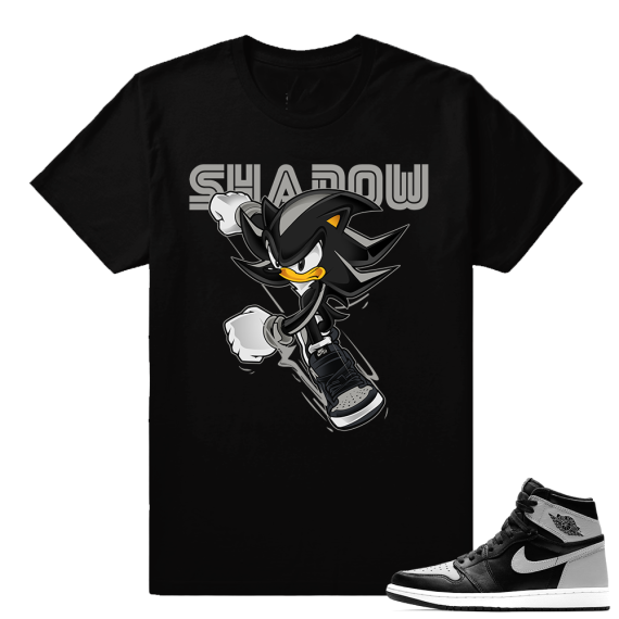 Shadow 1 Jordan Retro ing Shirts  Shadow Hedgehog  Black Tee