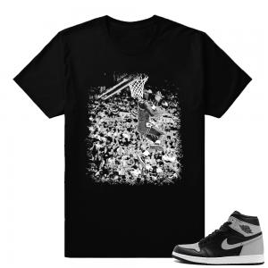 Shadow 1s tee shirt match  Dunk Contest  Black Tee