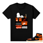 Shattered Backboard 1s 3.0 shirt black - Sneakerhead Snoopy