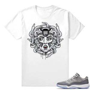 Shirt match Cool Grey 11  Medusa XI White tee