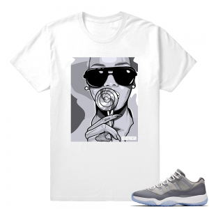 Shirt to match Cool Grey 11 low  Riri Shades of Grey  White tee