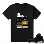 Shirt to match DMP 6s - Black - Sneakerhead Snoopy