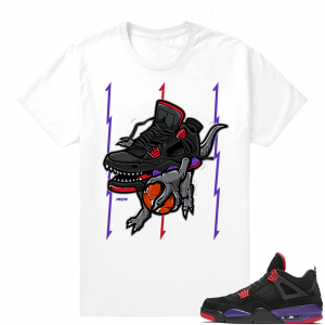 Shirts Air Jordan 4 Raptors  Raptor 4  White Tee