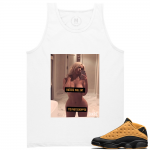 Match Air Jordan 13 Chutney | Haters Will Say | White Tank Tee