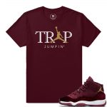 Match Jordan 11 Velvet GS | Trap Jumpin | Maroon T shirt