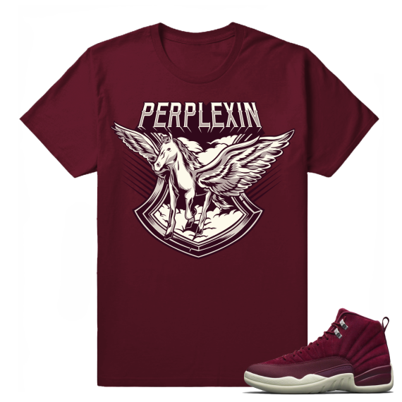 Shirts Match Jordan 12 Bordeaux 'Pegasus' T shirt Maroon