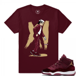 Match Jordan 11 Velvet GS | Moonwalk 11s | Maroon T shirt