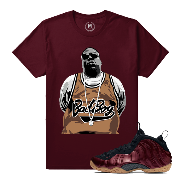 Match Maroon Foamposite | Bad Boy Jersey | Maroon T shirt