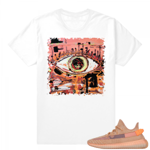 Yeezy 350 Clay | Abstract Eye | White shirt