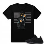 Yeezy Boost 350 V2 Black | Trap Bear Flag | Black Shirt