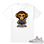 Shirts matching Yeezy Zebra | Sneakerhead Chimp | White shirt