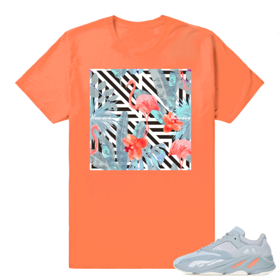 Inertia Yeezy 700 | NuWave Flamingos | Hyper Orange Shirt