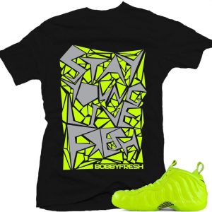 Volt Foamposite shirts |Live Fresh Sneaker Tee in Black