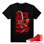 Sneakerhead - Jordan 11 Gym Red t shirt - Black