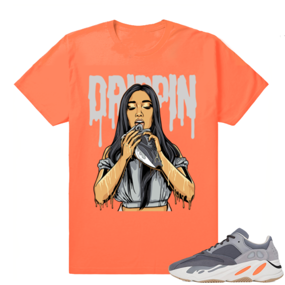 Magnet Yeezy 700 | Drippin 700 | Bright Orange Shirt