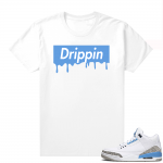  UNC 3s shirt - White - Drip Box