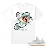 Yeezy Cloud White | Fly Mario | White Shirt