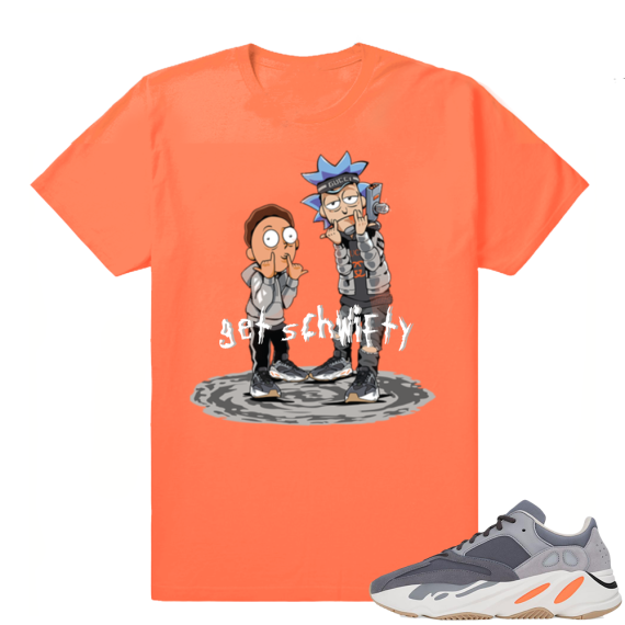 Magnet Yeezy 700 | Get Schwifty | Bright Orange Shirt