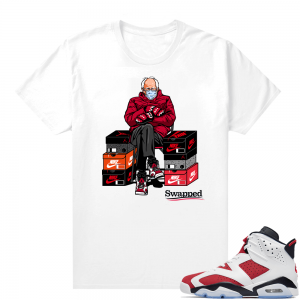 Sneaker Shirts Jordan 6 Carmine White Bernie MEME JTSG