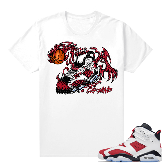 Sneaker Shirts Jordan 6 Carmine White Carmine Carnage