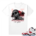 Sneaker Shirts Jordan 6 Carmine White Pop Smoke