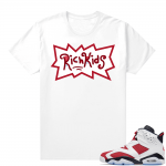 Sneaker Shirts Jordan 6 Carmine White Rich Kids