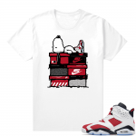 Sneaker Shirts Jordan 6 Carmine White Snoopy Sneakerhead