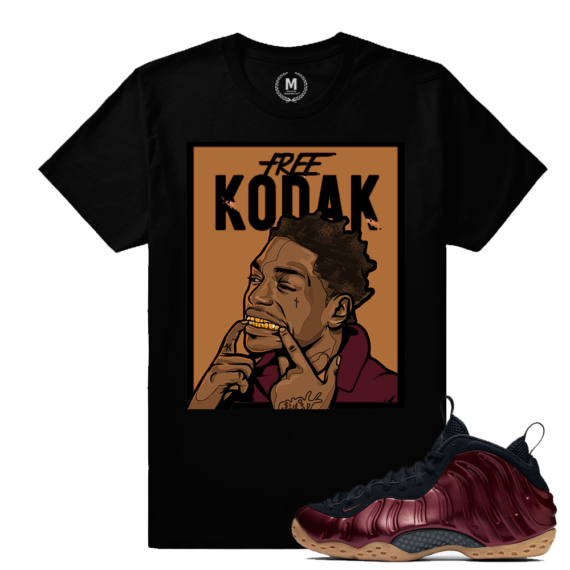 Match Maroon Foamposite | Free Kodak | Black T shirt