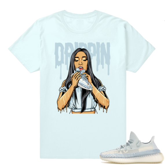 Yeezy Cloud White | Yeezy Drippin | Light Blue Shirt