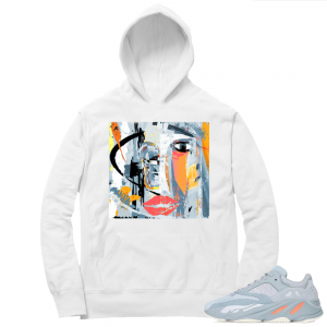 Inertia Yeezy 700 | Abstract Art | White Hoodie