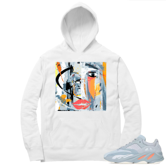 Inertia Yeezy 700 | Abstract Art | White Hoodie