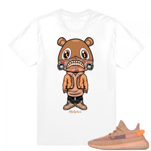 Yeezy 350 Clay | Bape Mask Bear | White shirt