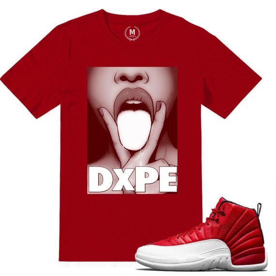 Match Gym Red 12 Jordan Retros | DXPE 12s | Red T shirt